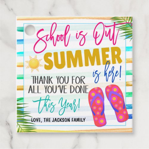 Schools Out Gift Tag