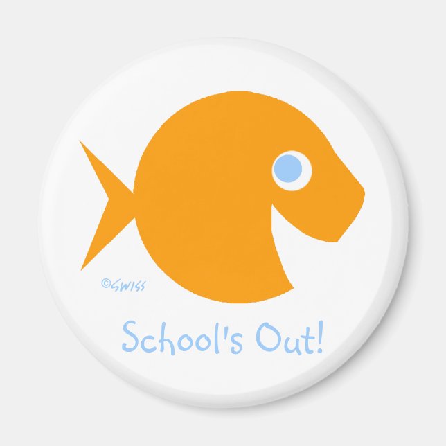 School's Out Last Day of Year Magnet for Kids (Front)