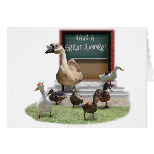 School's Out, Little Ducklings with Teacher Goose (Front Horizontal)