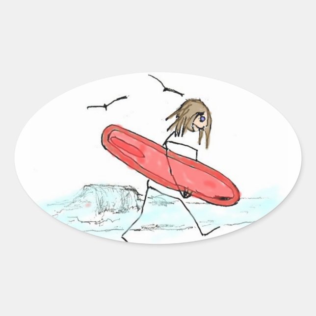 School's Out Oval Sticker (Front)