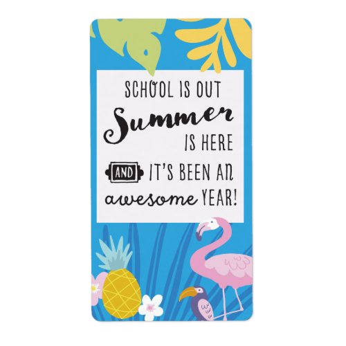 Schools Out Summer is Here Favor Bag Tags