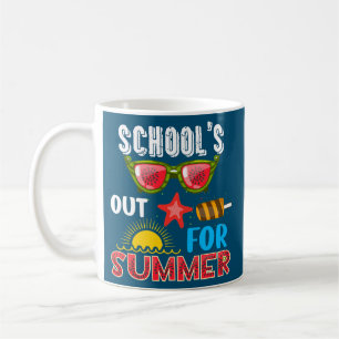 schools out summer last day of school teacher coffee mug