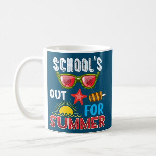 schools out summer last day of school teacher coffee mug