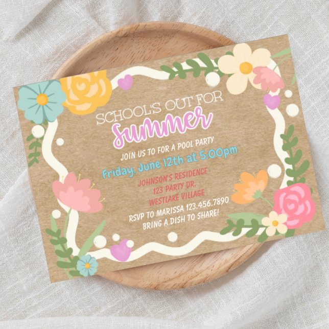 School's out, Summer party, Class party,  Invitation (Creator Uploaded)