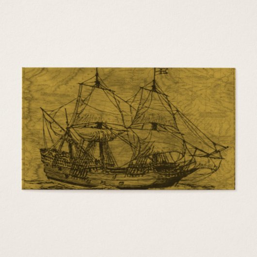 Schooner And Vintage Map (Front)