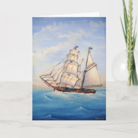 Schooner Father's Day Card