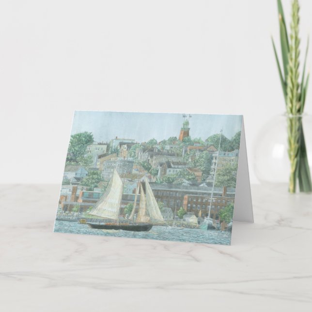 Schooner in Casco Bay Thank You Card (Front)