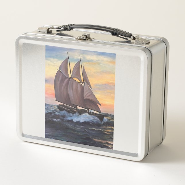 Schooner Metal Lunchbox (Front)