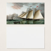 Schooner Mohawk off Sandy Hook Lighthouse (Front & Back)