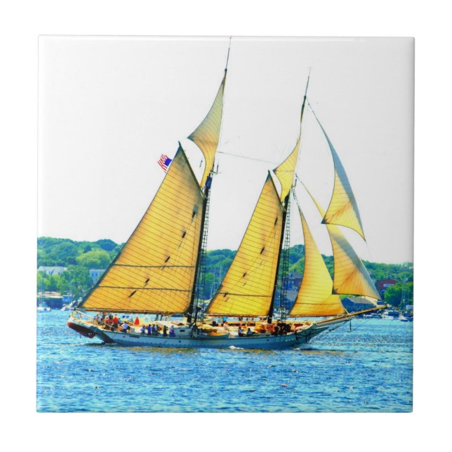 schooner sailing tile (Front)