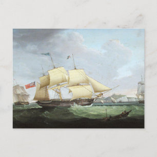 Schooner ship Harriet 1900s Postcard