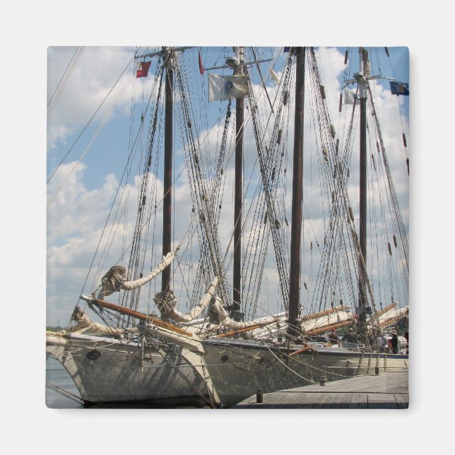 Schooner Square Magnet (Front)