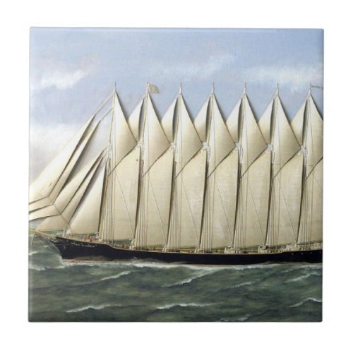 Schooner Thomas W Lawson 1900s Ceramic Tile