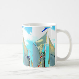 schooner topsails coffee mug