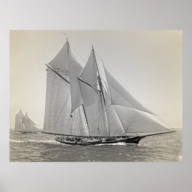 Schooner Yacht Fortuna Poster (Front)