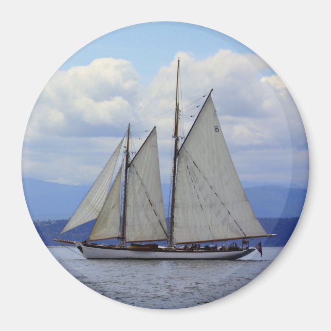 Schooner Zodiac Magnet (Front)