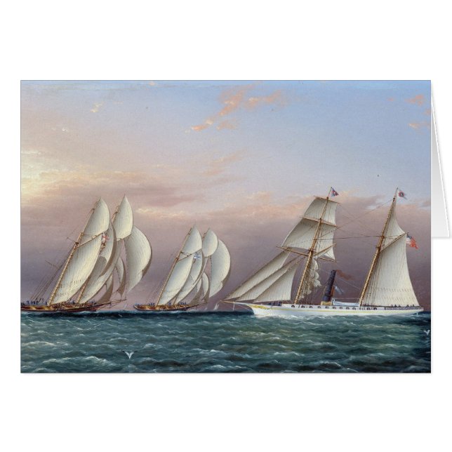 Schooners Dreadnought and Columbia 1870 Cards (Front Horizontal)