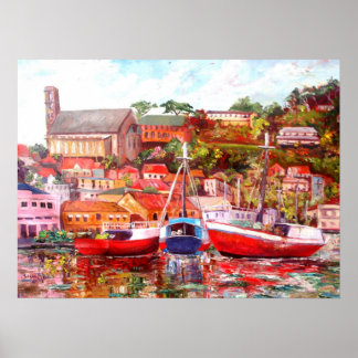 Schooners on the Carenage Poster