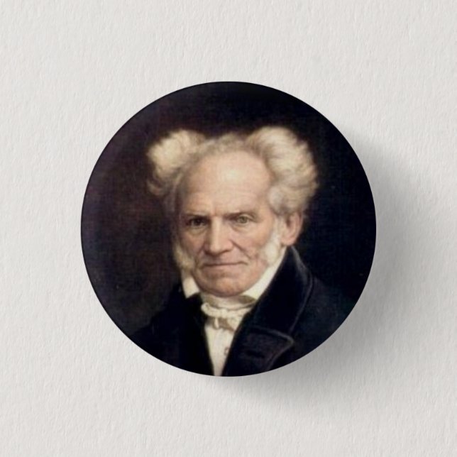 schopenhauer pinback button (Front)