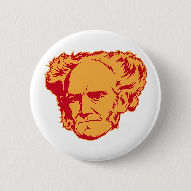 Schopenhauer Portrait Button (Front)