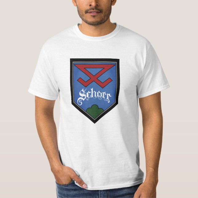Schorr Shield Center (mens) T-Shirt (Front)