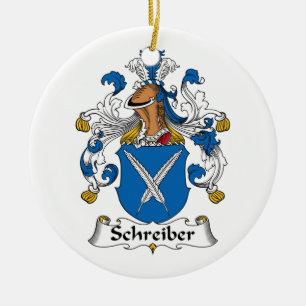 Schreiber Family Crest Ceramic Ornament