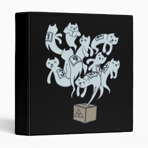 Schrödinger Cat 9 Lives 3 Ring Binder