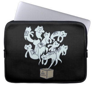 Schrödinger Cat 9 Lives Laptop Sleeve