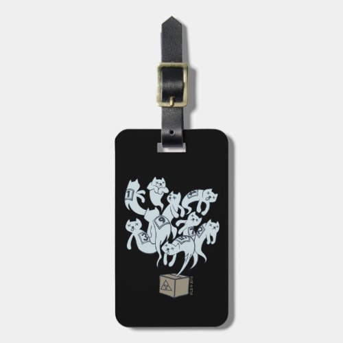 Schrdinger Cat 9 Lives Luggage Tag