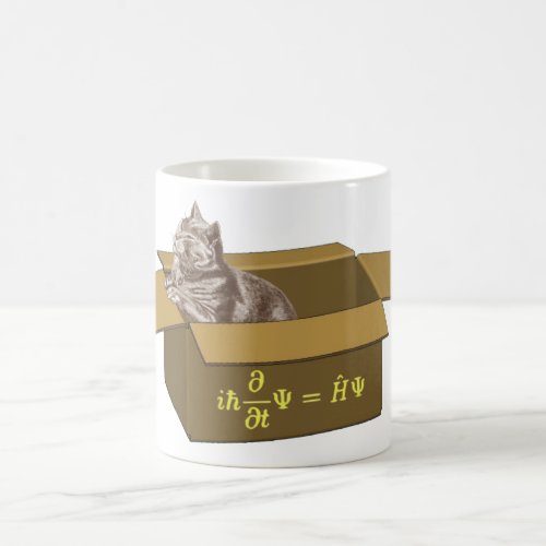 Schrodinger cat box coffee mug