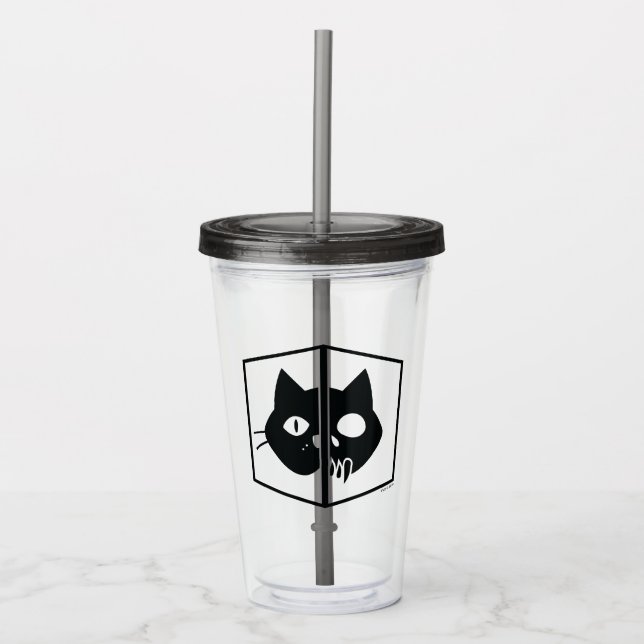 Schrödinger Cat Graphic Acrylic Tumbler (Front)