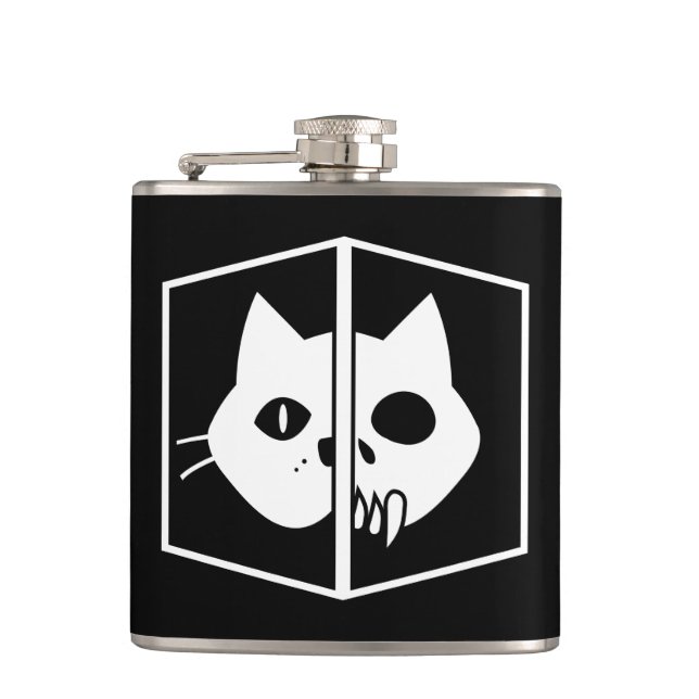 Schrödinger Cat Graphic Flask (Front)