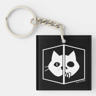Schrödinger Cat Graphic Keychain