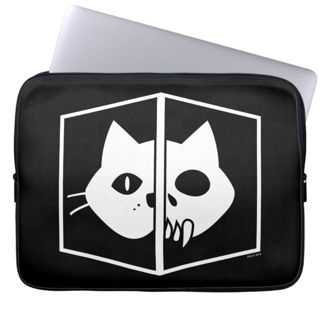 Schrödinger Cat Graphic Laptop Sleeve (Front)