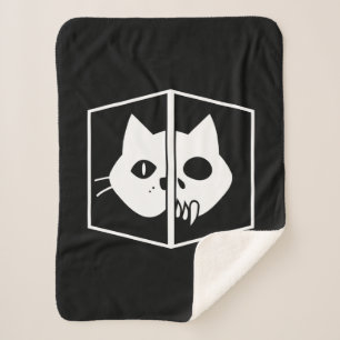 Schrödinger Cat Graphic Sherpa Blanket