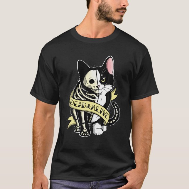 Schrodinger Cat Tattoo T-Shirt (Front)