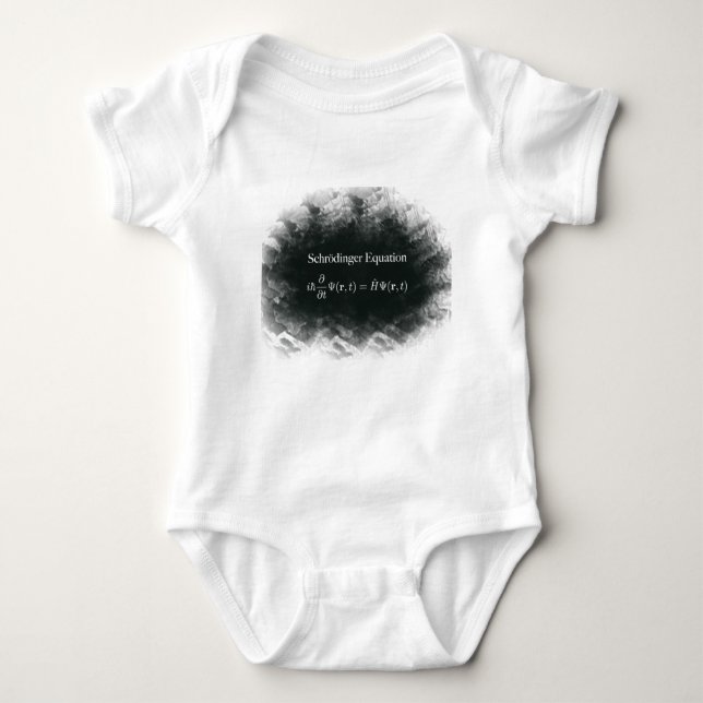 Schrödinger Equation Math & Quantum Physics Baby Bodysuit (Front)