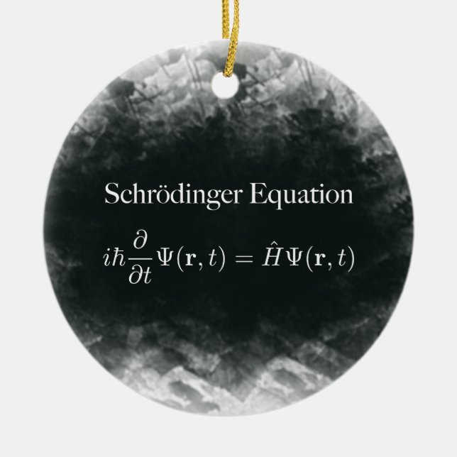 Schrödinger Equation Math & Quantum Physics Ceramic Ornament (Front)
