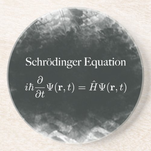 Schrdinger Equation Math  Quantum Physics Sandstone Coaster