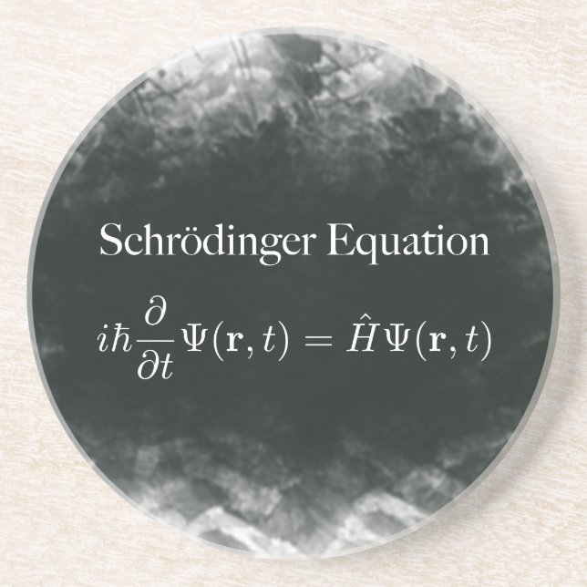 Schrödinger Equation Math & Quantum Physics Sandstone Coaster (Front)
