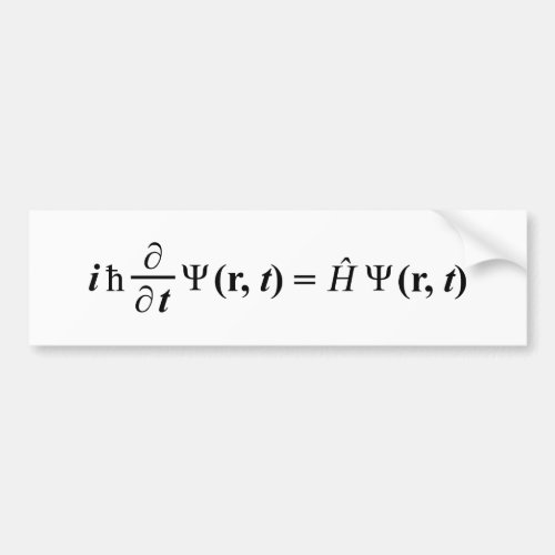 Schrdinger Gleichung Schrodingers equation Bumper Sticker