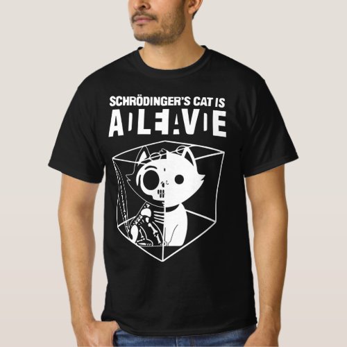 Schrodingers Cat Funny Science Cat Dead And Aliv T_Shirt