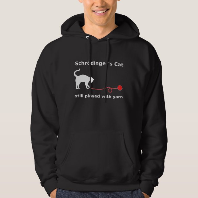 “Schrödinger’s Cat” Hoodie (Dark) (Front)