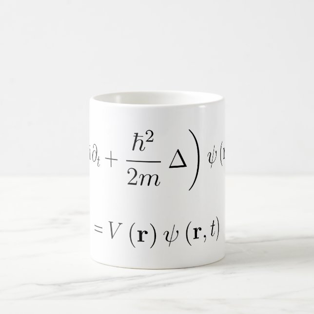 Schrodinger wave equation coffee mug (Center)