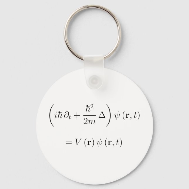 Schrodinger wave equation keychain (Front)