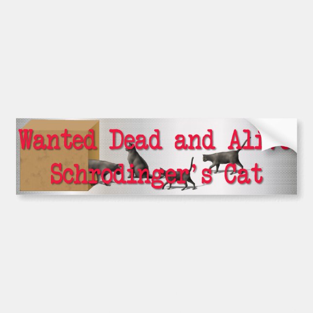 Schrodinger's Cat Bumper Sticker (Front)