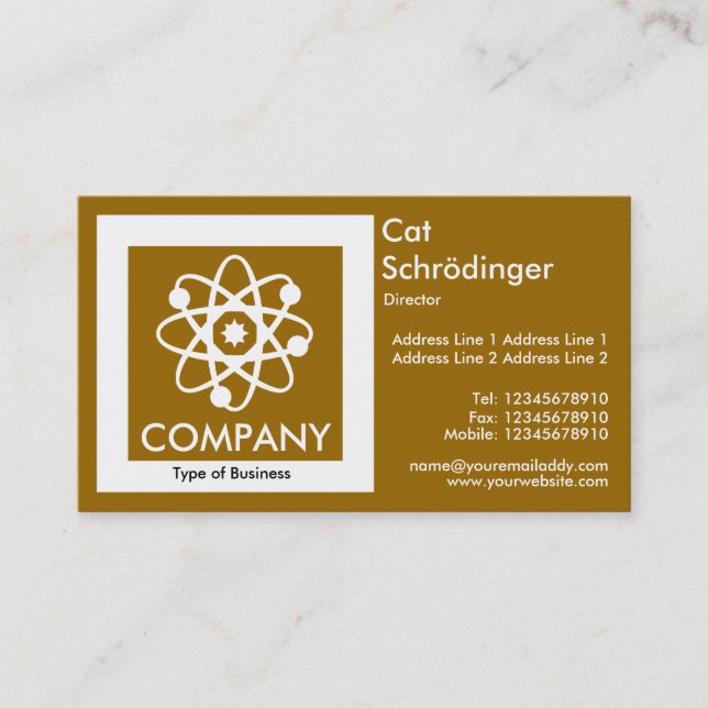 Schrödinger's Cat - Caramel Business Card (Front)