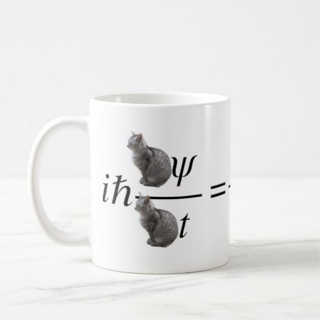 Schrodinger's cat coffee mug (Left)