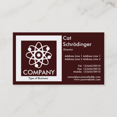 Schrdingers Cat _ Dark Brown Business Card