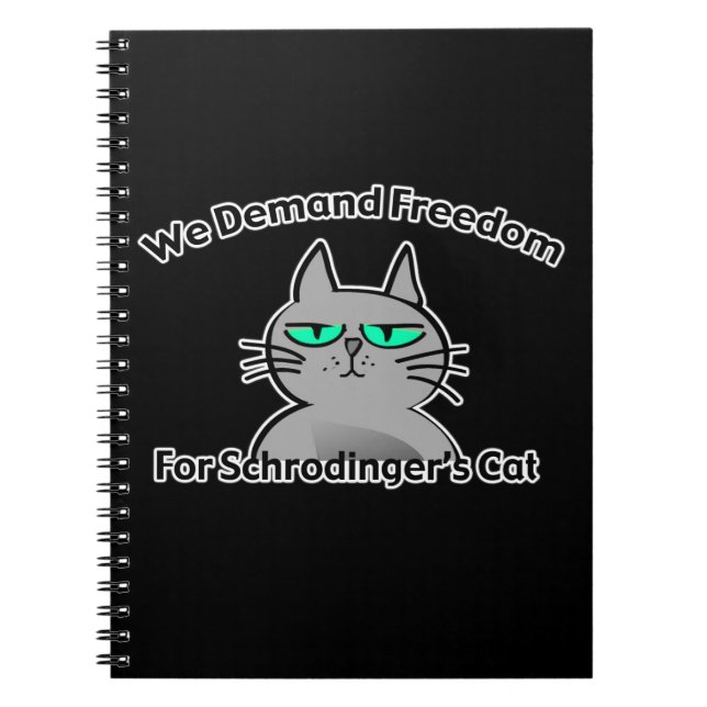Schrodinger's Cat Funny Geek Humor Notebook (Front)
